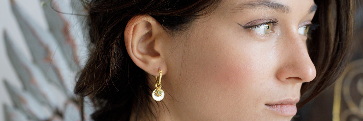 My sun earrings in gold plated beautiful pair
